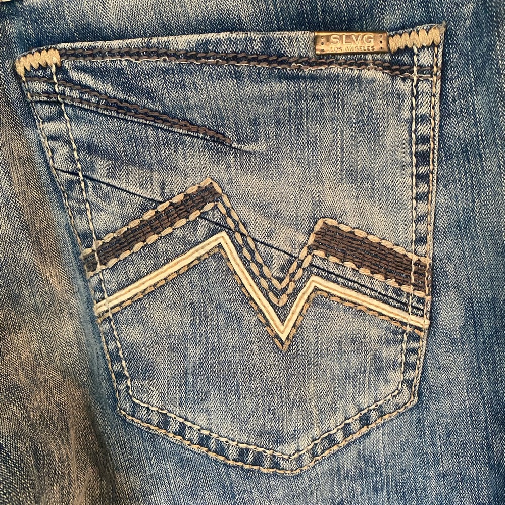 Salvage Blue Denim Anarchy Jeans - Picture 10 of 11